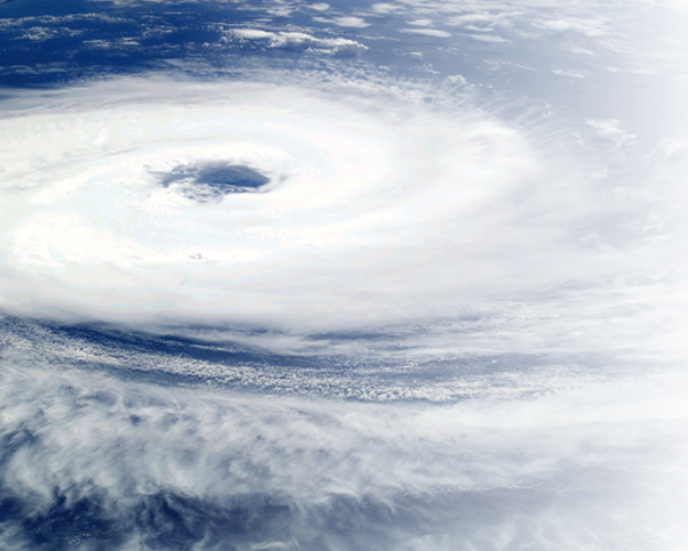 aerial view of hurricane