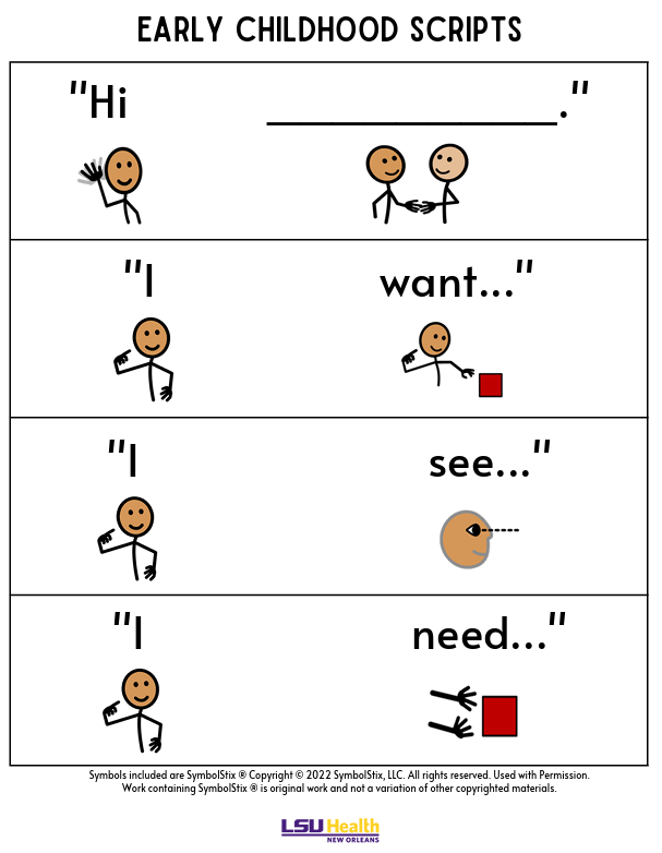 Stick figures in conversation.