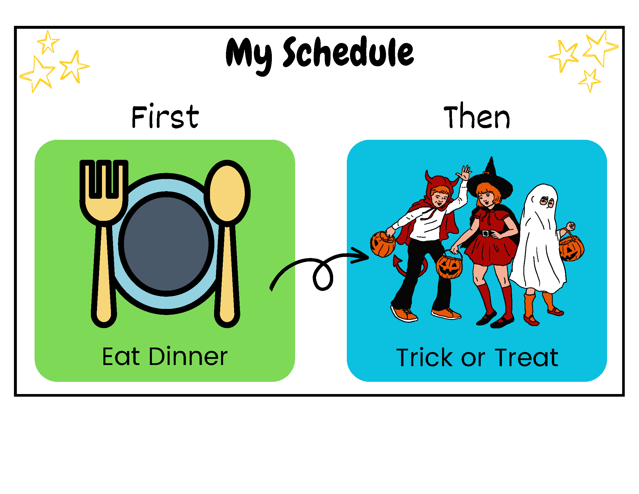 First Dinner Then Trick or Treat