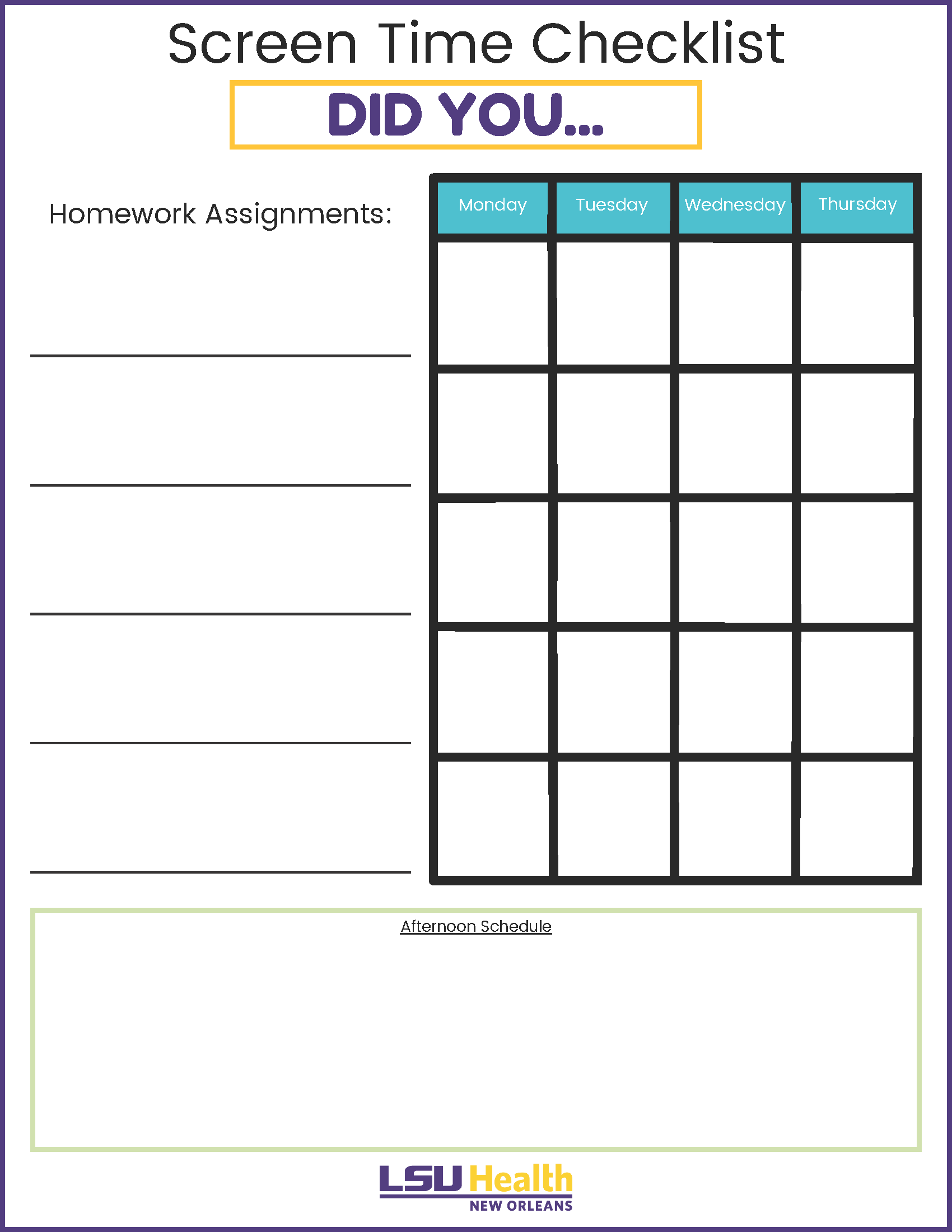 Did you complete the following homework. 