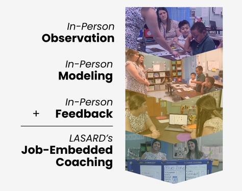 In-person observation plus in-person modeling plus in-person feedback equals LASARD's job-embedded coaching